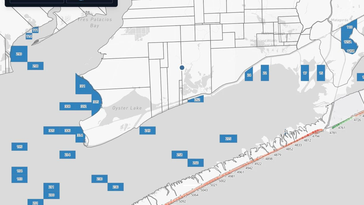 Texas Coastal Hazard Layers in the Texas Pack: Bay Tracts, Erosion Risk, and Shoreline Change for Coastal Property Diligence